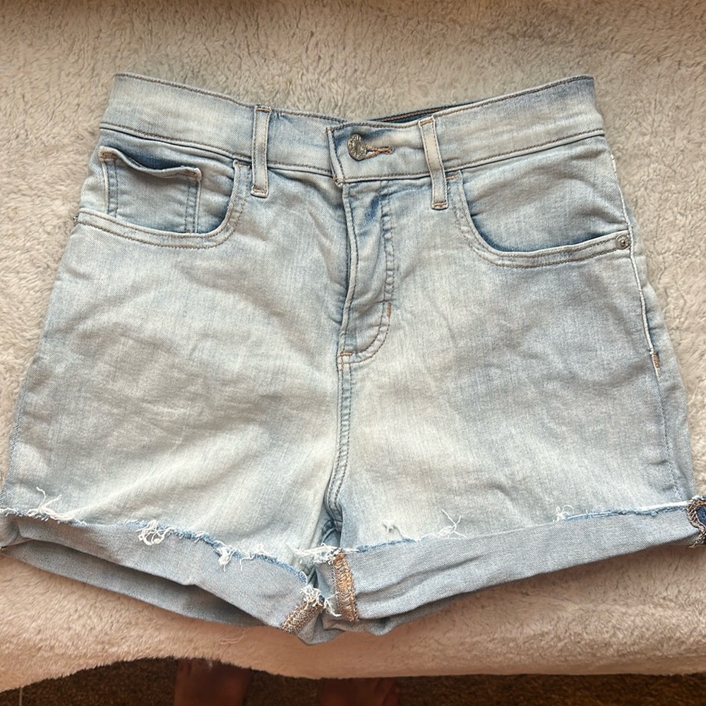 Express high rise jean shorts